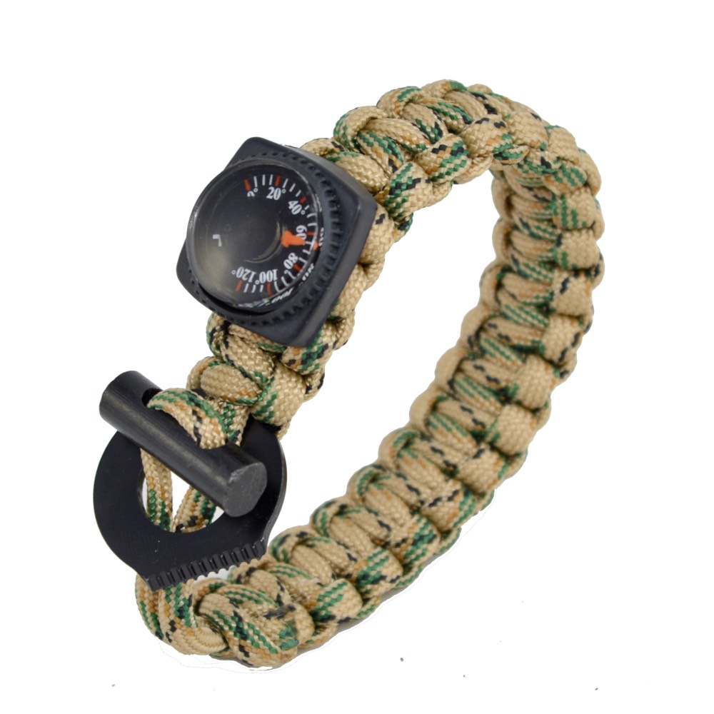 Buy Paracord Survival Bracelet Outdoor Style Bracelet for Travelling,  Camping, Adventure Color Black and Military Green Online in India - Etsy