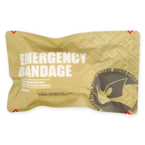 Emergency Bandage with Double Pad, White, 4 inch